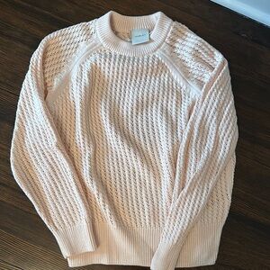 Varley light pink knit sweater